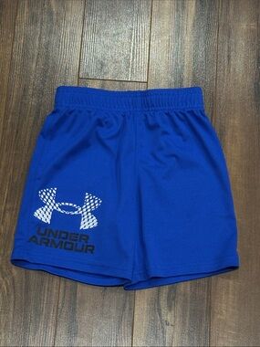 Under Armour Blue Boys' Performance Shorts with Logo